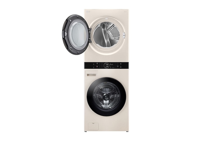 LG Tháp giặt sấy LG WashTower™ Giặt 14kg/ Sấy 10kg Màu be|WT1410NHE   , WT1410NHE