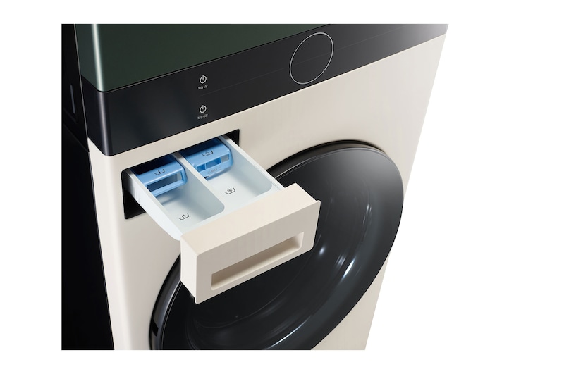 Thiết kế mặt trước tháp giặt sấy LG WashTower WT1410NHEG