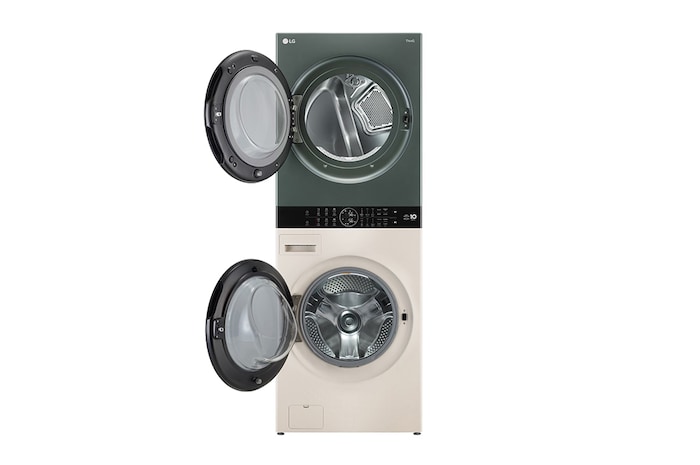 LG Tháp giặt sấy LG WashTower™ Giặt 25kg/Sấy 17kg xanh/be - WT2517NHEG, WT2517NHEG