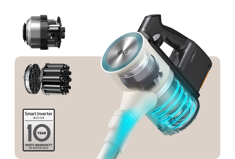 Hình minh họa luồng không khí bên trong máy hút bụi Cordzero™.