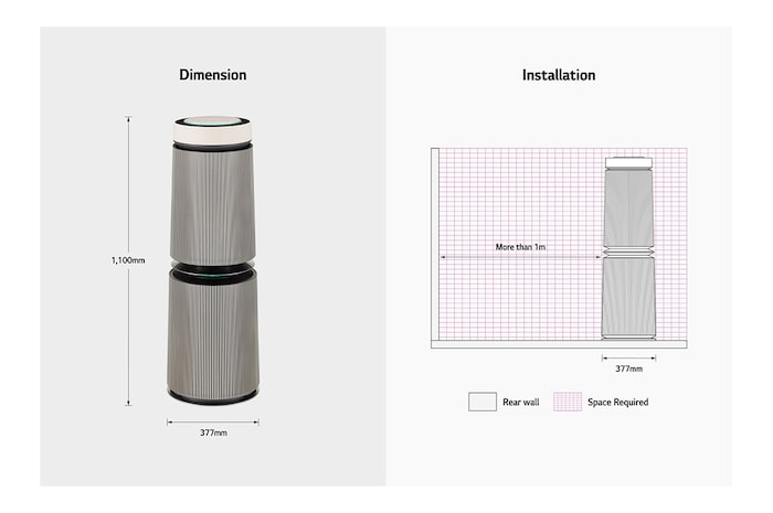 LG Máy lọc không khí PuriCare360 Alpha PET Công nghệ UVnano™ | AS10GDBY0, AS10GDBY0