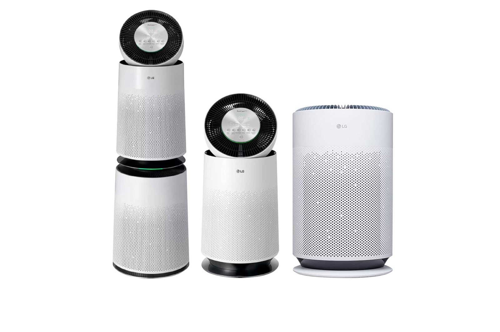 Hình ảnh mặt trước của Combo Máy lọc khí PuriCare 360 2 tầng màu trắng & Máy lọc khí PuriCare 360 1 tầng màu trắng&Máy lọc khí PuriCare 360 HIT Hệ thống lọc đa màng Màu xanh| AS60GHBG0 A1065WA60.ABAE
