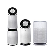 Hình ảnh mặt trước của Combo Máy lọc khí PuriCare 360 2 tầng màu trắng & Máy lọc khí PuriCare 360 1 tầng màu trắng&Máy lọc khí PuriCare 360 HIT Hệ thống lọc đa màng Màu xanh| AS60GHBG0 A1065WA60.ABAE