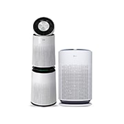 Hình ảnh mặt trước của Combo Máy lọc khí PuriCare 360 2 tầng màu trắng & Máy lọc khí PuriCare 360 HIT Hệ thống lọc đa màng Màu xanh| AS60GHBG0 A10W2A60.ABAE