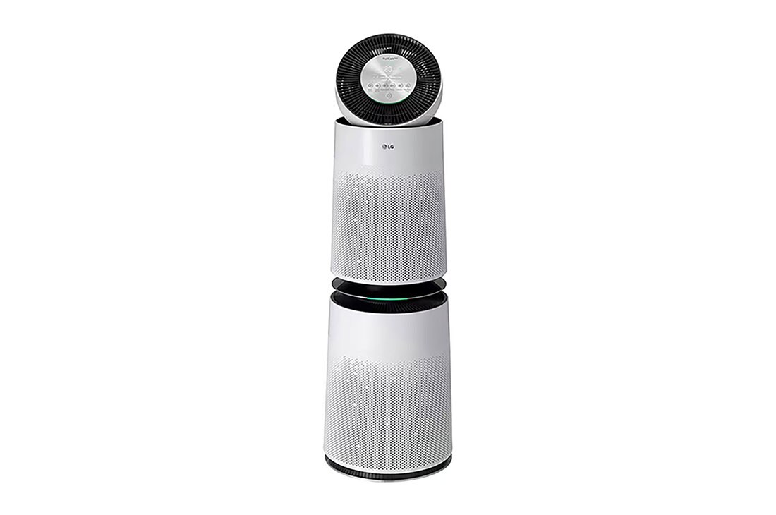LG Combo Máy lọc khí PuriCare 360 2 tầng màu trắng & Tủ lạnh LG Instaview Door-in-door và ngăn lấy nước ngoài UV nano 635L màu be GR-X257BG, AS10GRX257.ABAE