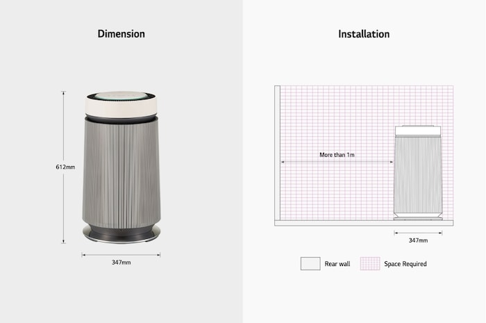 LG Máy lọc không khí PuriCare360 Alpha PET Lọc không khí 360˚ | AS65GDBY0, AS65GDBY0