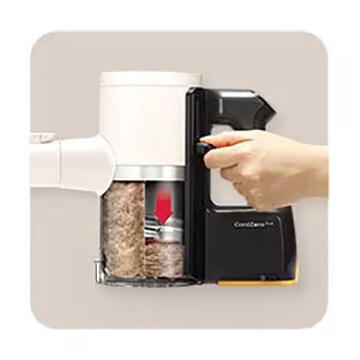 Minh họa cách máy nén Kompressor hoạt động trên máy hút bụi Cordzero™.