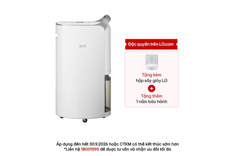 Hình ảnh mặt trước của Máy hút ẩm Dual Inverter 28L màu trắng MD16GQSE0
