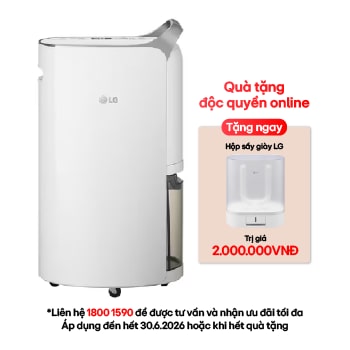 Hình ảnh mặt trước của Máy hút ẩm Dual Inverter 28L màu trắng MD16GQSE0