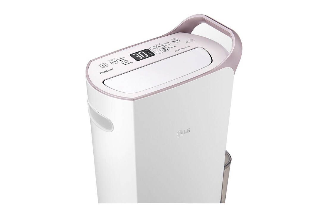 LG Combo Máy sấy LG DUAL Inverter Heat Pump™ 10.5kg màu đen DVHP50B & Máy hút ẩm Dual Inverter 19L màu trắng&, D50BMD19.ABAE