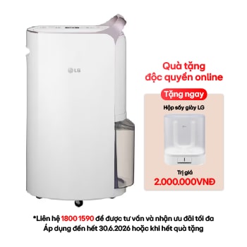 Hình ảnh mặt trước của Máy hút ẩm Dual Inverter 30L màu trắng MD19GQGE0