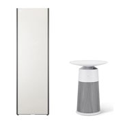 Hình ảnh mặt trước của Combo Tủ chăm sóc quần áo thông minh LG Styler Màu be|S5BOC & Máy lọc khí PuriCare AeroFurniture màu trắng kem S5BAS20W.ABAE