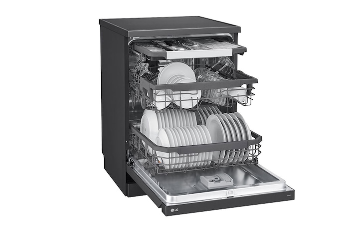 LG Máy rửa bát LG Quadwash TrueSteam™ màu đen LDT14BLA4, LDT14BLA4