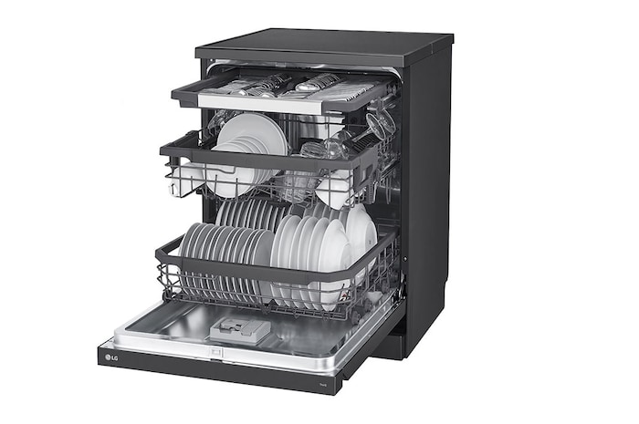 LG Máy rửa bát LG Quadwash TrueSteam™ màu đen LDT14BLA4, LDT14BLA4