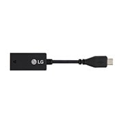 Hình ảnh mặt trước của USB-C Type LAN Gender kết nối mạng dây cho máy tính LG Gram (Màu đen) EAD64185906