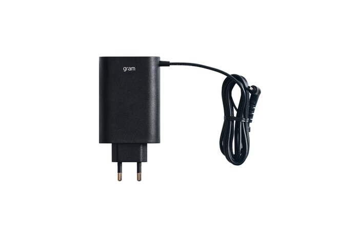 LG Bộ sạc máy tính xách tay LG Gram (màu đen 2.53A, đầu cắm tròn), EAY65108601