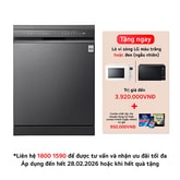 Máy rửa bát LG Quadwash TrueSteam™ màu đen LDT14BLA4