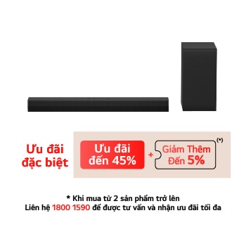 LG Loa thanh LG Soundbar S40T 3.1 kênh với Dolby Audio, AI Sound Pro tối ưu hóa âm thanh, S40T