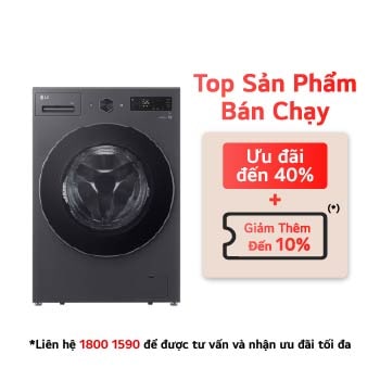 Máy giặt lồng ngang LG AI DD™ Inverter 15kg màu đen F2515SNTG