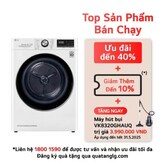 Máy sấy LG DUAL Inverter Heat Pump™ 9kg màu trắng DVHP09W