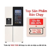 Tủ lạnh LG Instaview Door-in-door và ngăn lấy nước ngoài UV nano 635L màu be GR-X257BG