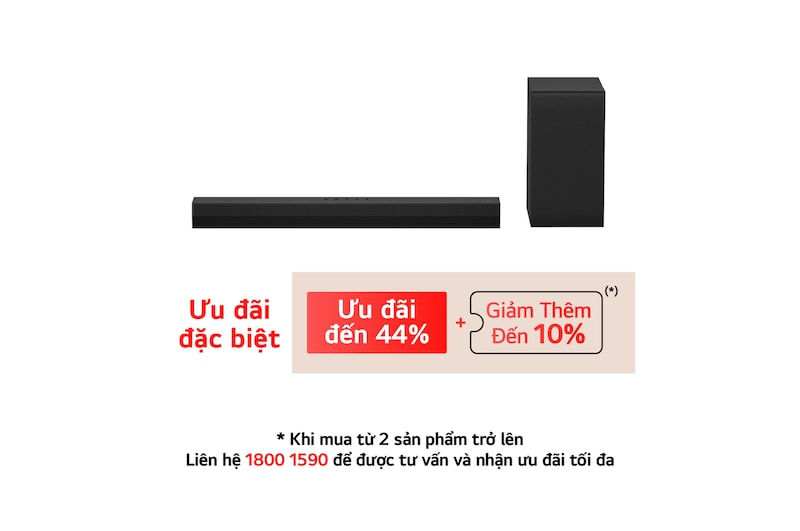 LG Loa thanh LG Soundbar S40T 3.1 kênh với Dolby Audio, AI Sound Pro tối ưu hóa âm thanh, S40T