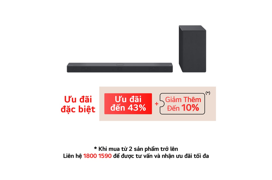LG Loa thanh LG Soundbar SC9S 3.1.3 kênh cùng 3 kênh đánh trần Dolby Atmos, kết hợp hoàn hảo cùng LG TV OLED evo C, SC9S