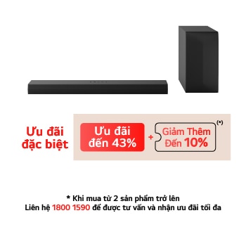 LG Loa thanh LG Soundbar S60T 3.1 kênh với Dolby Audio, AI Sound Pro tối ưu hóa âm thanh, S60T