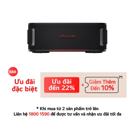 Loa bluetooth LG xboom Bounce tinh chỉnh bởi will.i.am 2.1 kênh công suất 30W + 5W x 2 cùng loa tweeter vòm đôi