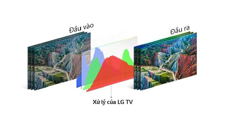 Cấu trúc xử lý của HDR 10 Pro hiển thị hình ảnh đầu ra sau khi LG TV xử lý hình ảnh đầu vào.