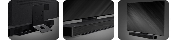 Đoạn video được cung cấp ở trên. Dưới đây là 3 hình ảnh lọc màu xám được hiển thị, giá đỡ, chân đỡ và TV treo tường từ bên trái.