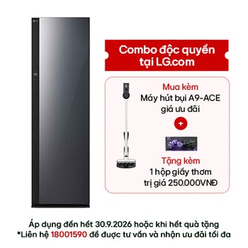Hình ảnh mặt trước của LG Giat say, Tu cham soc quan ao thong minh styler SC5GMR80H