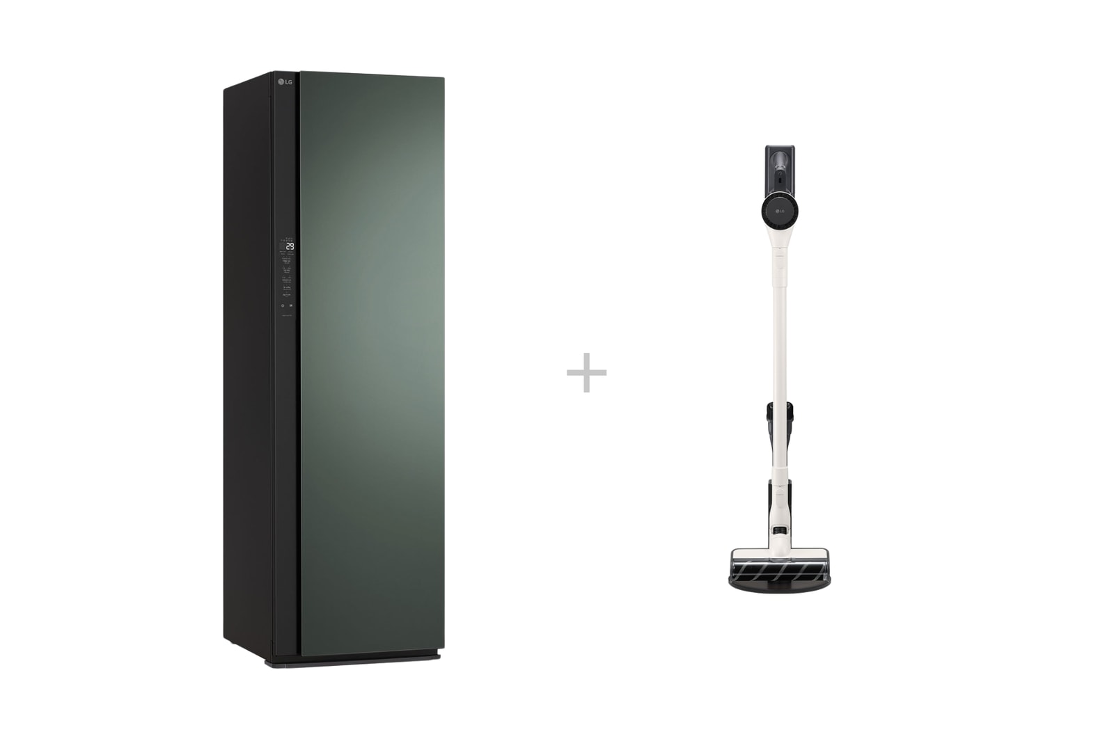 Hình ảnh mặt trước của Tủ chăm sóc quần áo thông minh LG Styler 5 móc Màu xanh lá cây | SC5MNR4G SC5MNR4G