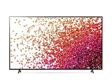 Nano75 với những quả bóng nhỏ trong sắc thái màu tím và xanh dương bùng nổ từ đáy màn hình.