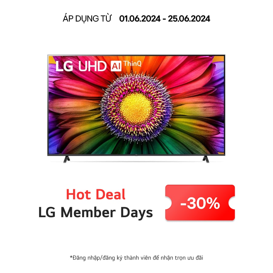Tivi LG UHD UR8050 86 inch 2023 4K Smart TV Màn hình lớn | 86UR8050