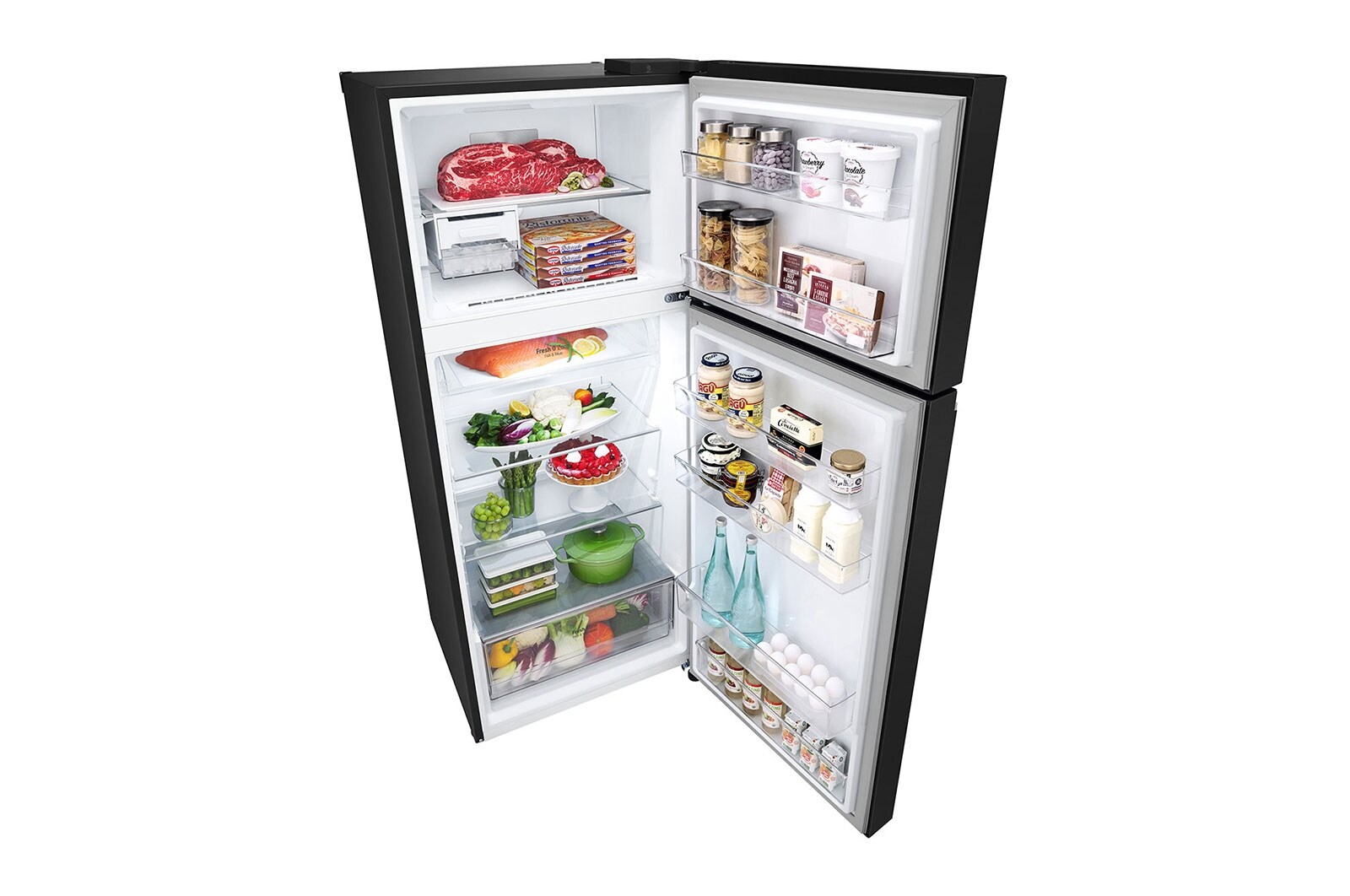 LG Tủ lạnh LG ngăn đá trên Smart Inverter™ với công nghệ Hygiene Fresh  395L màu đen GN-H392BL, GN-H392BL