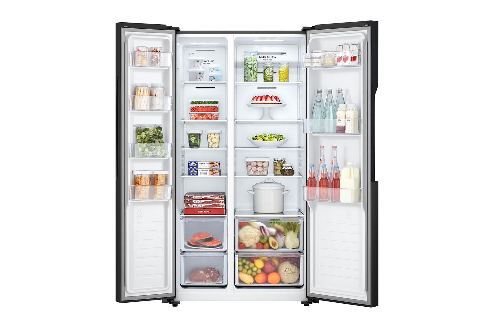 LG Tủ lạnh LG Side by side Smart Inverter™ 519L màu đen GR-B256BL, GR-B256BL