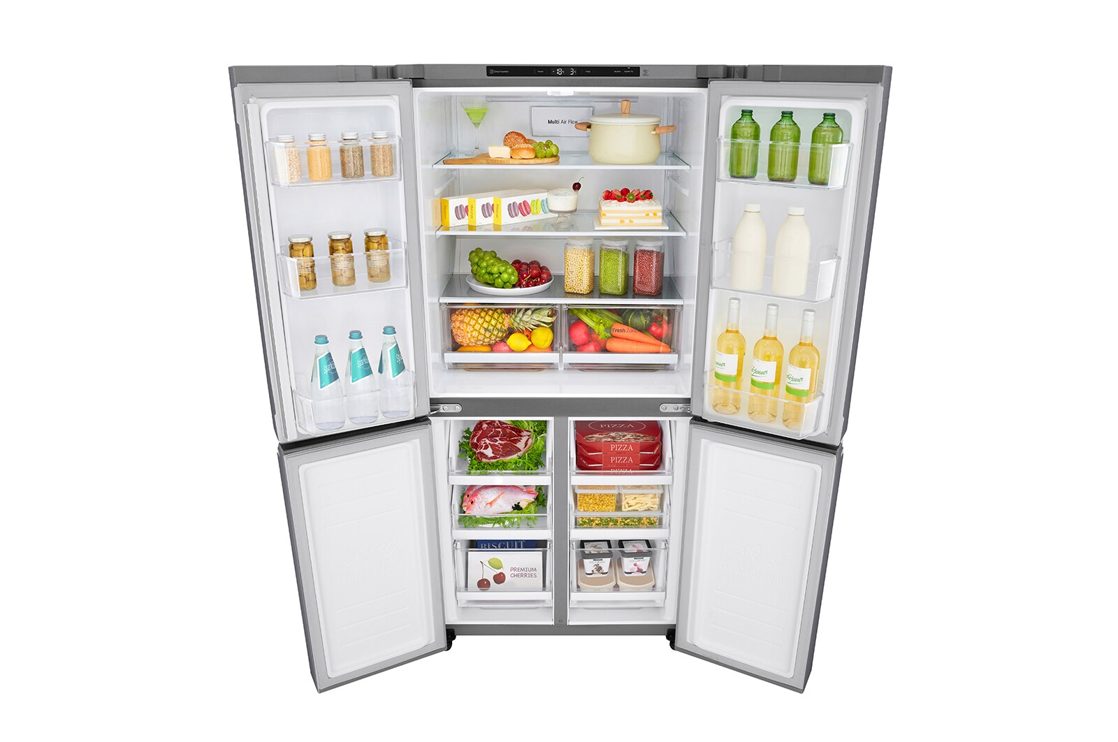 LG Tủ lạnh LG French Door Smart Inverter™ -LINEARCooling™ 530L màu bạc GR-B53PS, GR-B53PS