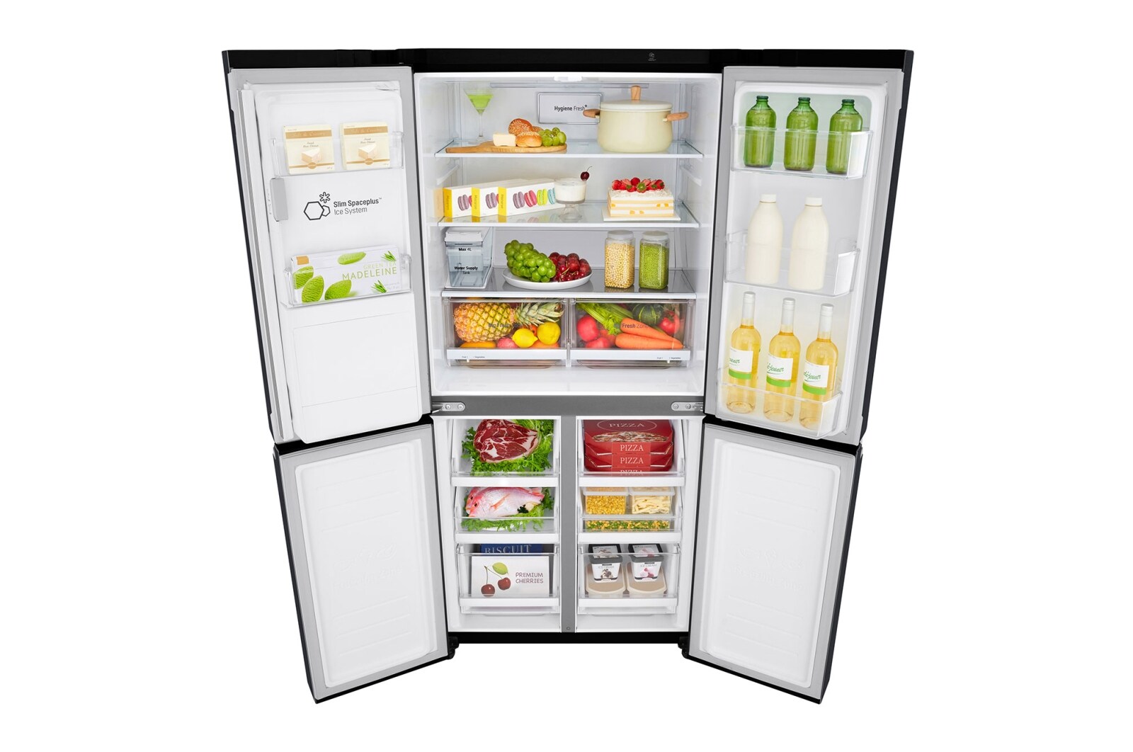LG Tủ lạnh LG French Door - lấy nước ngoài UVnano 494L màu đen GR-D22MBI, GR-D22MBI