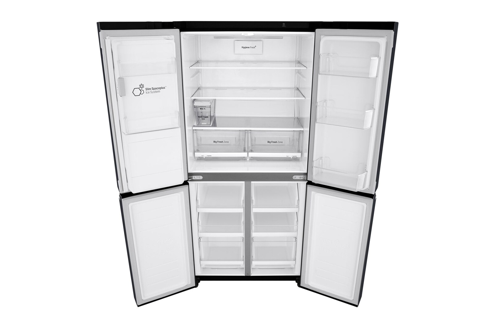 LG Tủ lạnh LG French Door - lấy nước ngoài UVnano 494L màu đen GR-D22MBI, GR-D22MBI