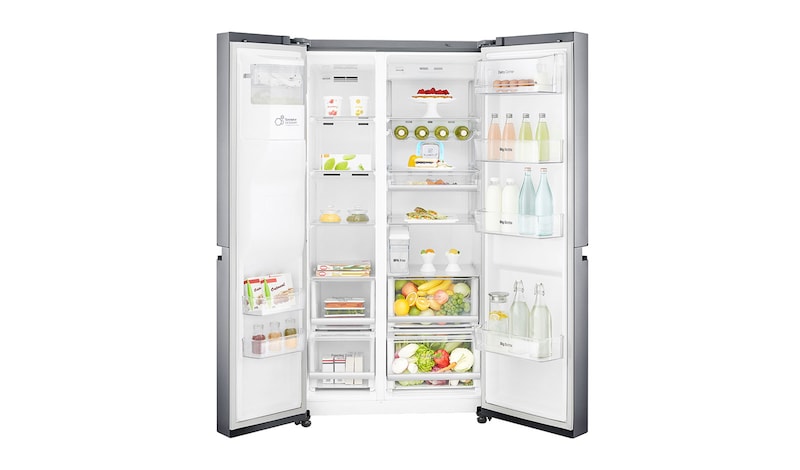 LG Inverter Linear™ Tủ lạnh Side by side (Bạc) GR-D247JS, GR-D247JS