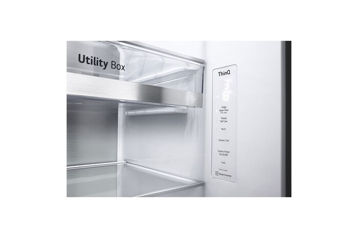 LG Tủ lạnh LG Side by side Smart Inverter™ với công nghệ DoorCooling+™ và ngăn lấy nước ngoài 635L màu bạc GR-D257JS, GR-D257JS