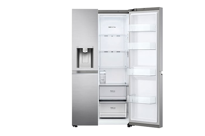 LG Tủ lạnh LG Side by side Smart Inverter™ với công nghệ DoorCooling+™ và ngăn lấy nước ngoài 635L màu bạc GR-D257JS, GR-D257JS