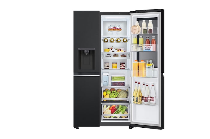 LG Tủ lạnh LG Instaview lấy nước ngoài UVnano 635L màu đen GR-G257BL, GR-G257BL