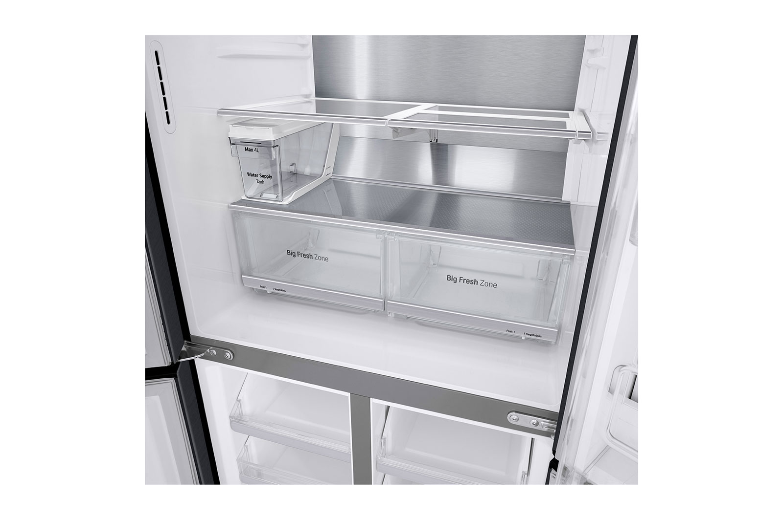 LG Tủ lạnh LG French Door với Instaview Door-in-door và ngăn lấy nước ngoài  UVnano 496L màu đen lì GR-X22MBI, GR-X22MBI