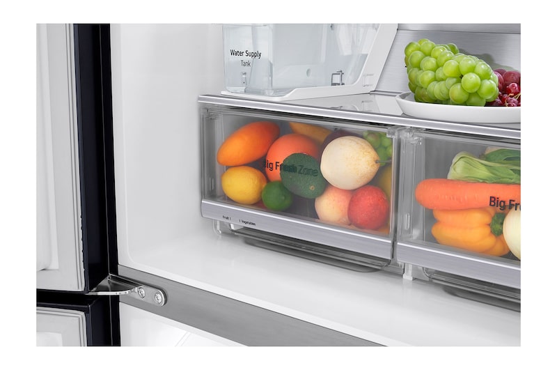 LG Tủ lạnh LG French Door với Instaview Door-in-door và ngăn lấy nước ngoài UVnano 496L màu đen lì GR-X22MBI, GR-X22MBI