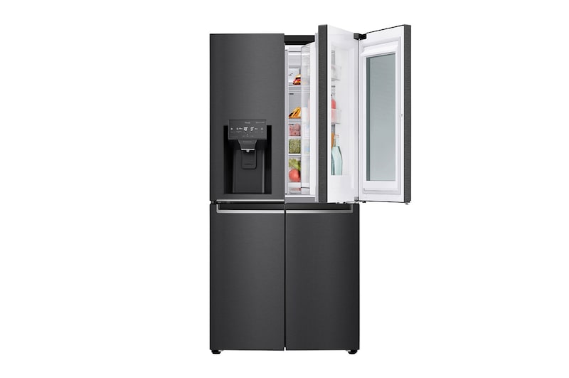 LG Tủ lạnh LG French Door với Instaview Door-in-door và ngăn lấy nước ngoài UVnano 496L màu đen lì GR-X22MBI, GR-X22MBI