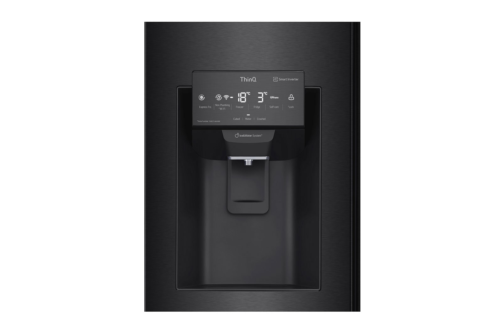 LG Tủ lạnh LG French Door với Instaview Door-in-door và ngăn lấy nước ngoài  UVnano 496L màu đen lì GR-X22MBI, GR-X22MBI