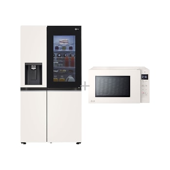 Hình ảnh mặt trước của Tủ lạnh LG Instaview Door-in-door và ngăn lấy nước ngoài UV nano 635L màu be GR-X257BG GR-X257BG
