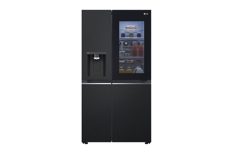 Hình ảnh mặt trước của Tủ lạnh LG Instaview lấy nước ngoài UVnano 635L màu đen GR-X257BL GR-X257BL